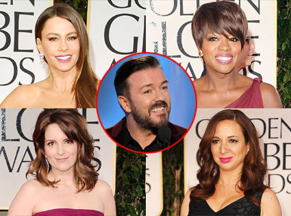 Sofia Vergara, Viola Davis, Maya Rudolph, Tina Fey, Ricky Gervais Sofia Vergara, Viola Davis, Maya Rudolph, Tina Fey, Ricky Gervais